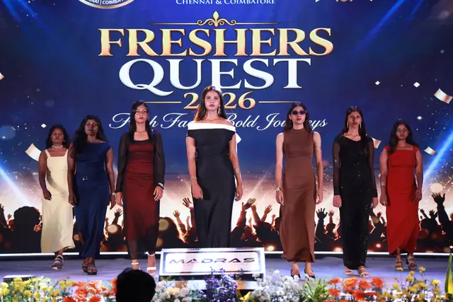 Students walking the ramp at Freshers Quest